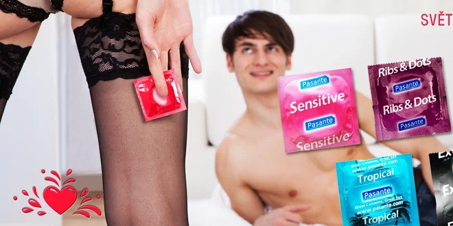 Balíčky až 70 kondomů Pasante nebo Durex