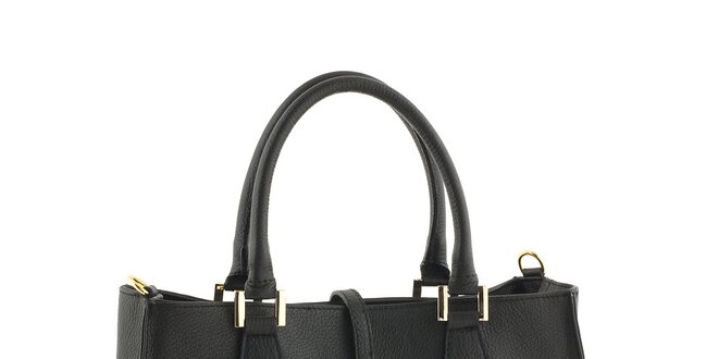 Dámská kožená kabelka v černé barvě Classe Regina