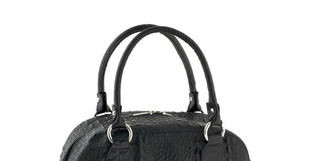 Dámská černá kabelka s krokodýlím motivem Classe Regina