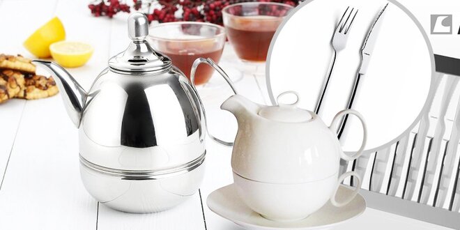 Elegantní nádobí - čajové konvice či příbory