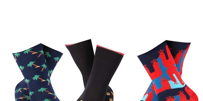 Set pánských ponožek s barevným vzorem Happy Socks - 3 páry