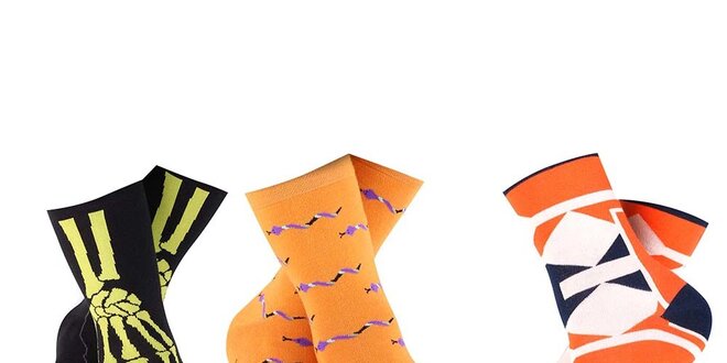 Set pánských barevných ponožek s kostrou, hady a geometrickým vzorem Happy Socks - 3 páry