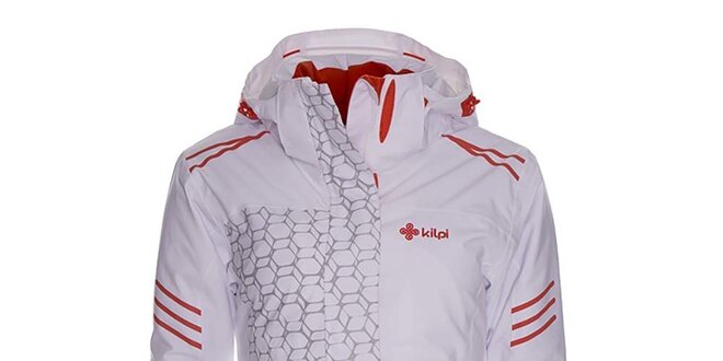 Dámská bílá lyžařská bunda s kontrastními detaily Kilpi