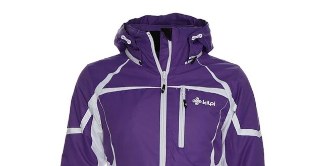 Dámská fialová lyžařská bunda s bílými prvky Kilpi