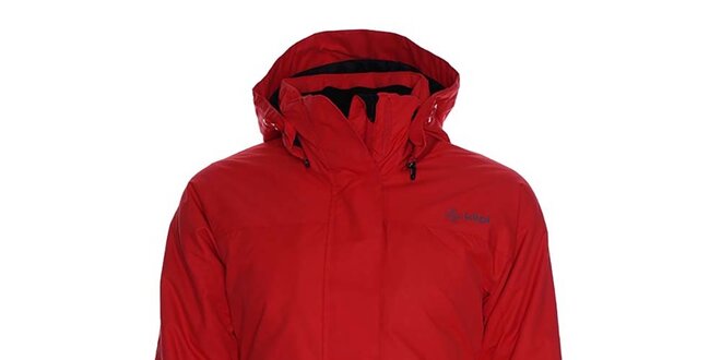 Dámská červená lyžařská bunda s kapucí Kilpi