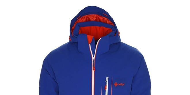 Pánská modrá lyžarská bunda s kontrastními detaily Kilpi