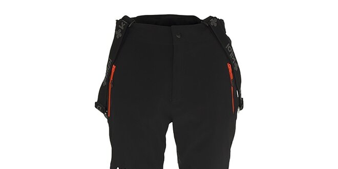Pánské černé lyžařské kalhoty s kšandami Kilpi