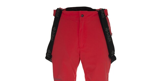 Pánské červené lyžařské kalhoty s kšandami Kilpi