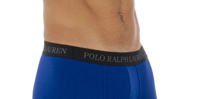 Pánské sytě modré boxerky Polo Ralph Lauren s černým lemem