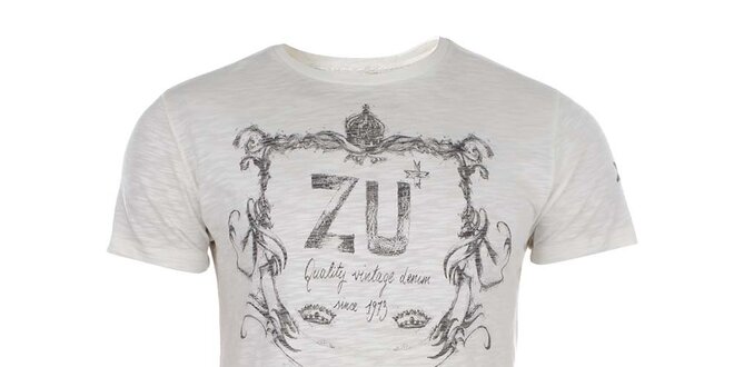 Pánské krémově bílé triko Zu Elements