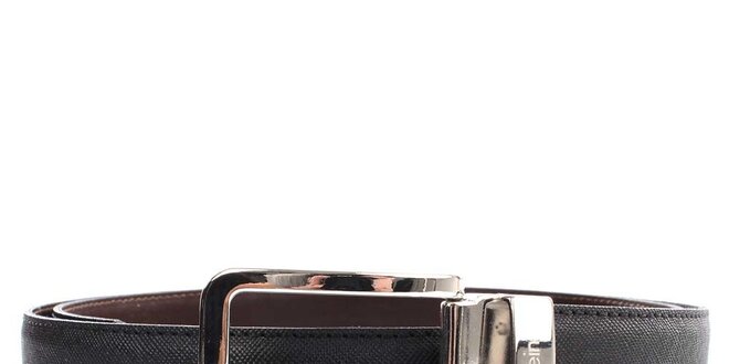 Pánský hnědo-černý oboustranný pásek Calvin Klein - kožený