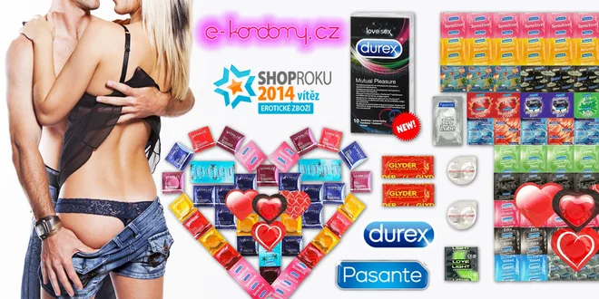 Valentýnské balíčky až 84 kondomů Durex a dalších značek
