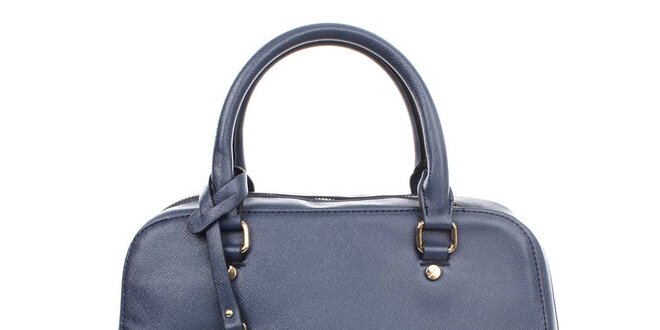 Dámská tmavě modrá kabelka s kulatým přívěskem London fashion