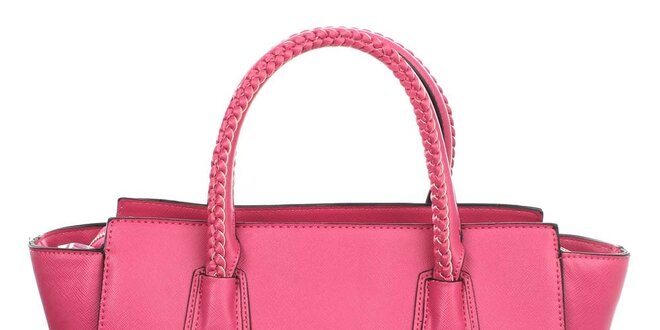 Dámská růžová kabelka s ozdobnými poutky London Fashion