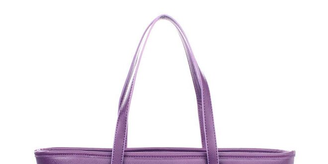 Dámská fialová kabelka s přívěskem London fashion