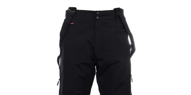 Pánské černé lyžařské kalhoty s kšandami Trimm