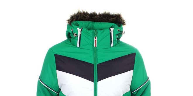 Dámská zelená bunda s kapucí Trimm