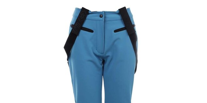 Dámské světle modré zateplené kalhoty s kšandami Trimm