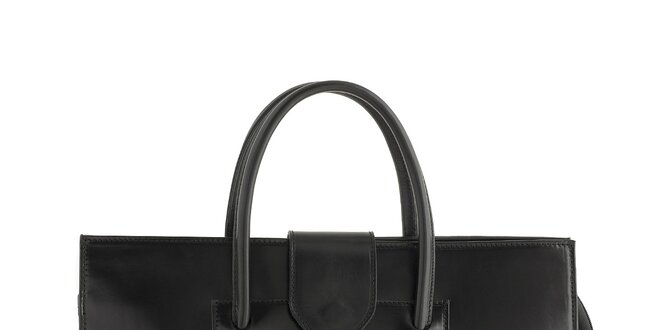 Dámská černá kožená kabelka obdélníkového tvaru Ore 10