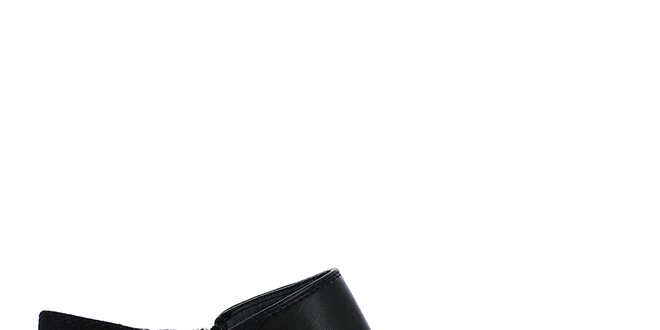 Dámské černé kotníčkové boty s prošívanou patou Bellucci