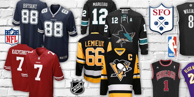 Fanouškovské sportovní dresy – NHL, NFL i NBA