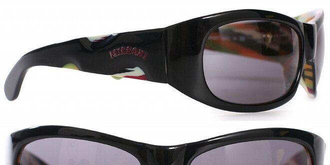 Dámské černé sluneční brýle Missoni s duhovými detaily