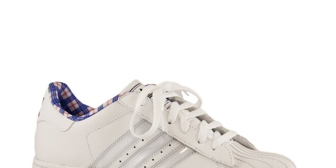 Dámské bílé kožené tenisky Adidas s gumovou špičkou