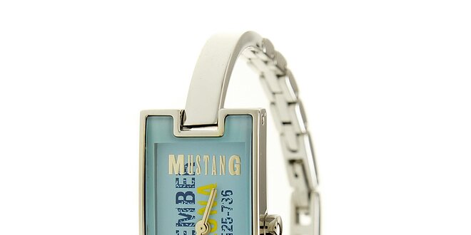 Dámské ocelové hodinky Mustang s modrým ciferníkem
