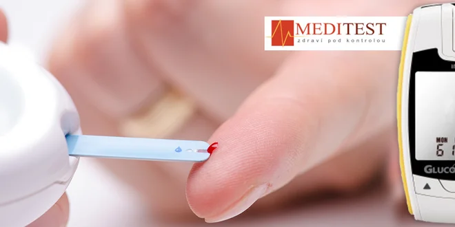 Měřič krevního cukru včetně testovacích proužků