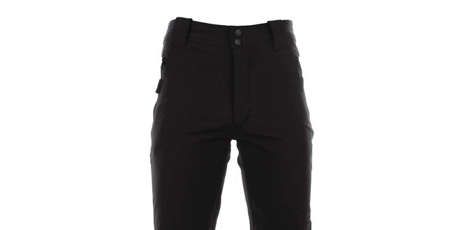 Pánské černé softshellové kalhoty se zipovými kapsami Authority