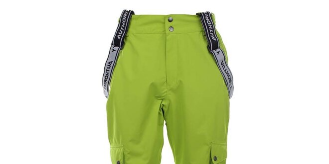 Pánské neonově zelené lyžařské kalhoty Authority