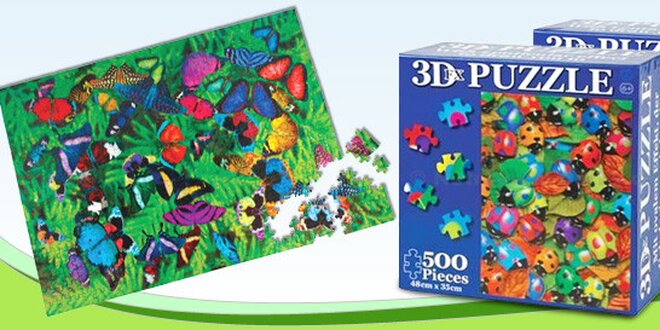 500 dílků puzzel se speciálním 3D efektem