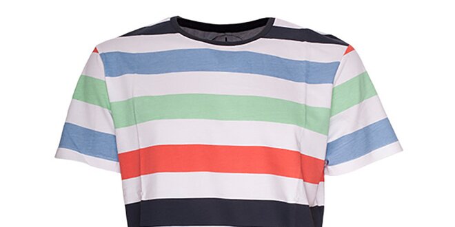 Pánské tričko s barevnými proužky Fundango