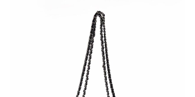 Dámská černá kabelka Hippyssidy s řetízkem