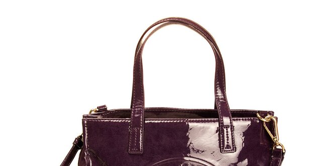 Dámská lesklá kabelka DKNY - fialová