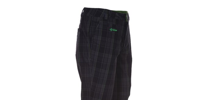 Pánské černé kalhoty se zelenými detaily Kilpi