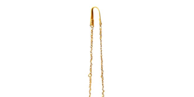 Dámská zlatá prošívaná kabelka DKNY