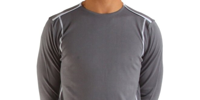 Pánský šedý svetr Calvin Klein s bílým lemem