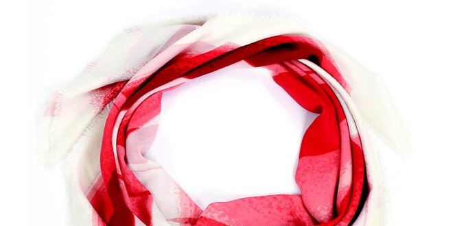 Dámský červeně vzorovaný šátek Fraas