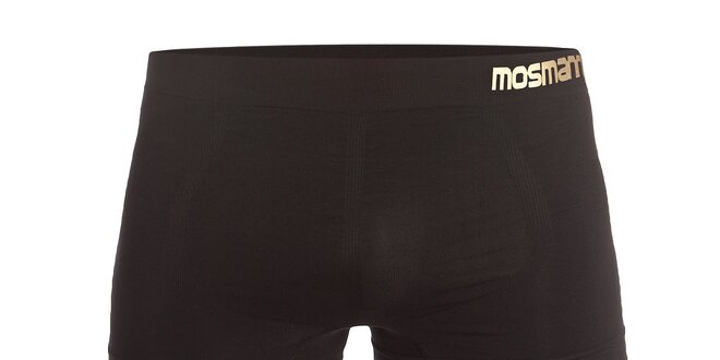 Černé boxerky Mosmann Skin se zlatým logem