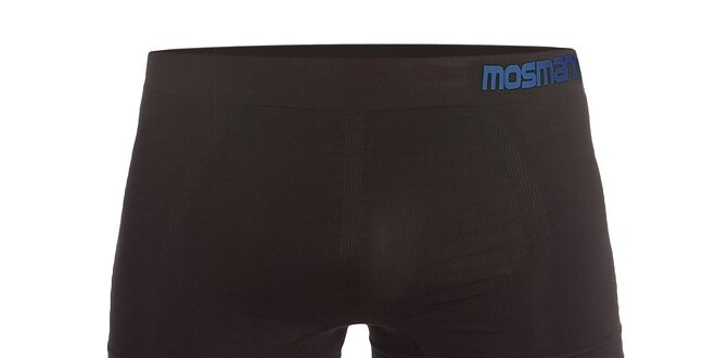 Černé boxerky Mosmann Skin s modrým logem