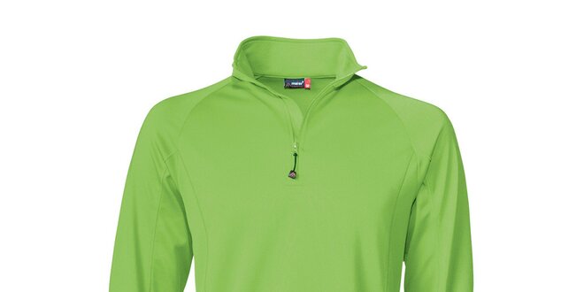 Pánské zelené lyžařské triko s dlouhým rukávem Maier