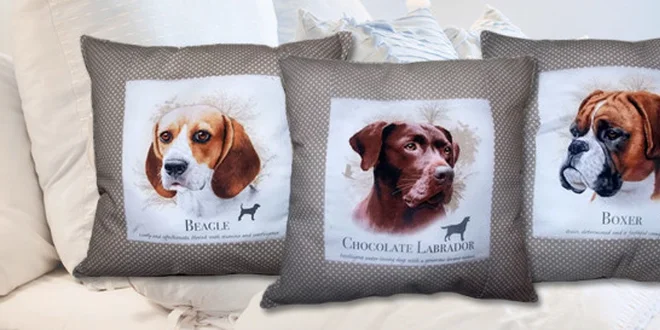 Kvalitní bavlněné polštářky Beautiful Dogs