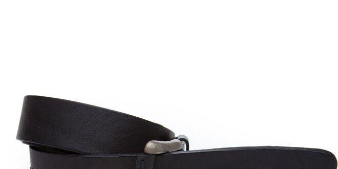 Dámský černý kožený pásek Sisley