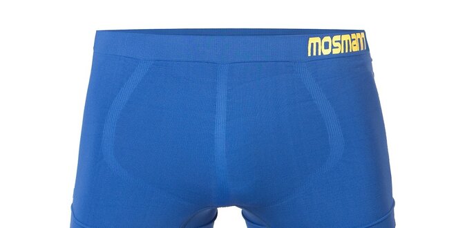Modré boxerky Mosmann Skin s žlutým logem