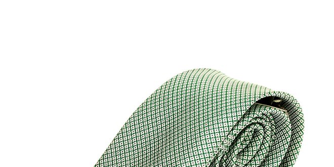 Pánská zelená kravata se vzorkem Roberto Verino