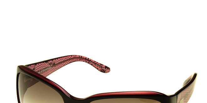 Dámské hnědo-růžové sluneční brýle Axcent s hadím vzorem