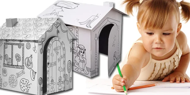 Velké hrací domky z kartonu pro děti