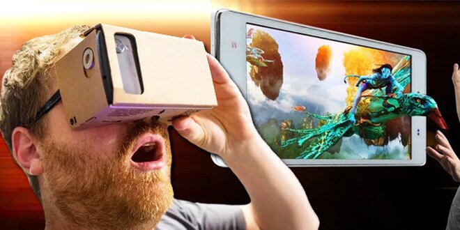 3D Cardboard brýle 5" pro vstup do virtuální reality