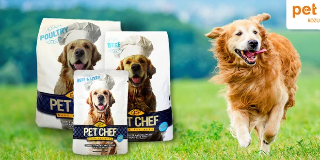 Psí granule a lahodné kapsičky Pet Chef